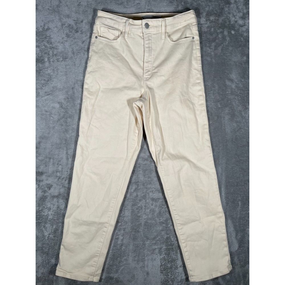 Athleta Sculptek Straight Leg Jeans Women's 8‎ Ivory Stretch (Other)